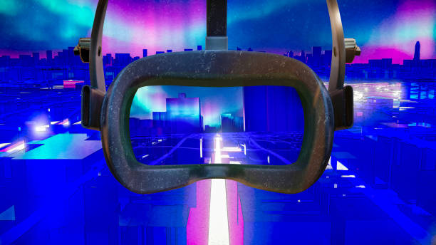 istock 3D image shows a virtual reality headset and futuristic city from the metaverse 1708152858