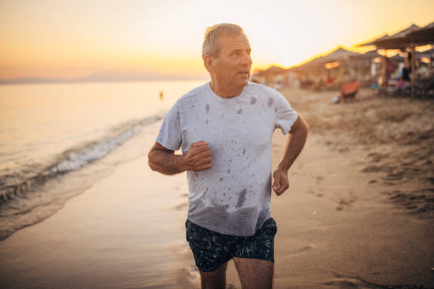istock Fitness training, a man exercises along the sea coast 1708168382