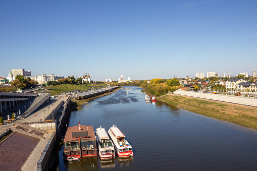 tyumen city and the tura river view