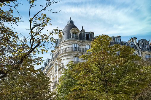 Paris, beautiful haussmann buildings, place de la Nation in the 11e district