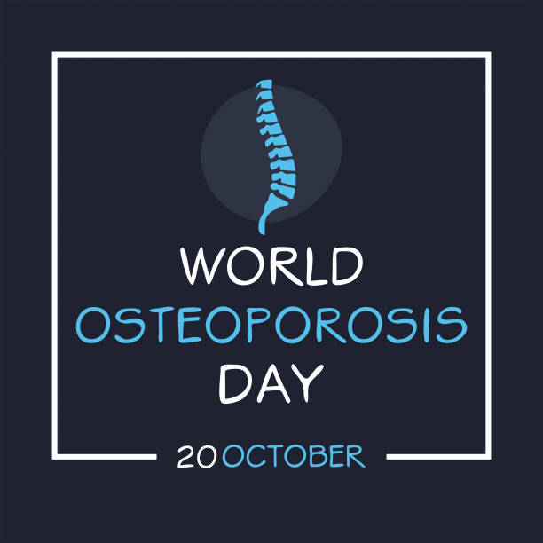 World Osteoporosis Day World Osteoporosis Day, held on 20 October. osteoporosis awareness stock illustrations
