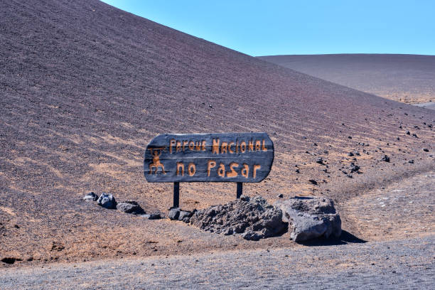 istock Volcanic landscapes on Timanfaya. 1708241638