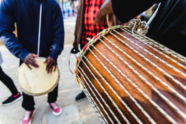 istock African drummers blowing their bongos on the street. 1708274923