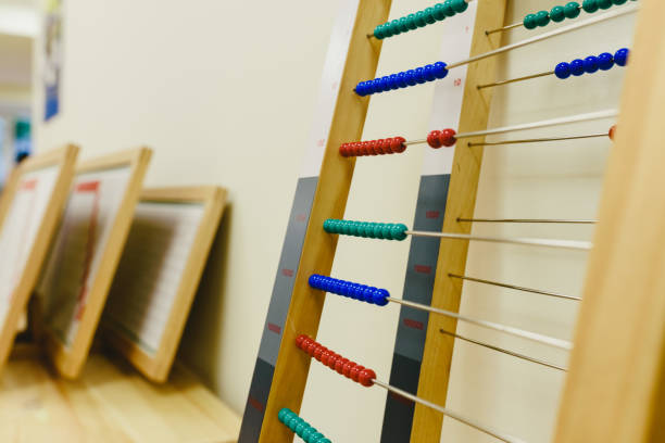 istock Wooden abacus in a Montessori classroom. 1708307808