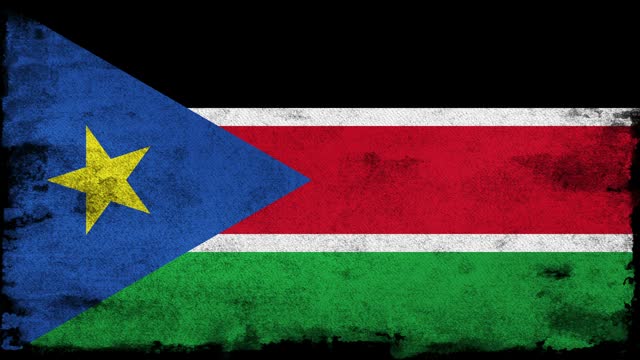 South Sudan, Paint brush flag animation on a black background, The concept of drawing, brushstroke, grunge, paint strokes, dirty, national, independence, patriotism, election, pencil drawing, oil painting, pastel colored, cartoon,