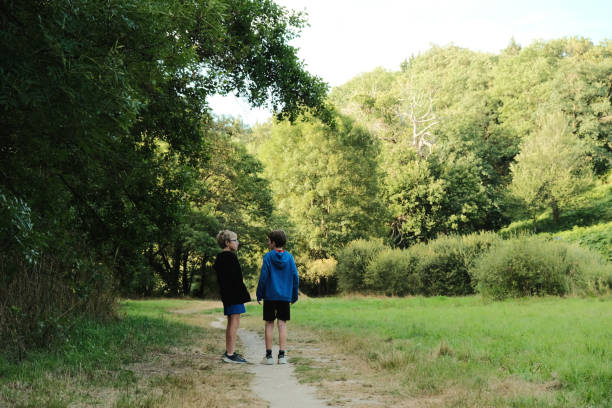 istock two children walking in the meadow 1708332044