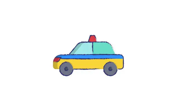 Vector illustration of Taxi hand drawn vector illustration