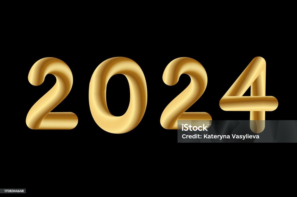 2024 Number Script Numbers 2024 Stock Illustration - Download Image Now - 2024, Abstract ...