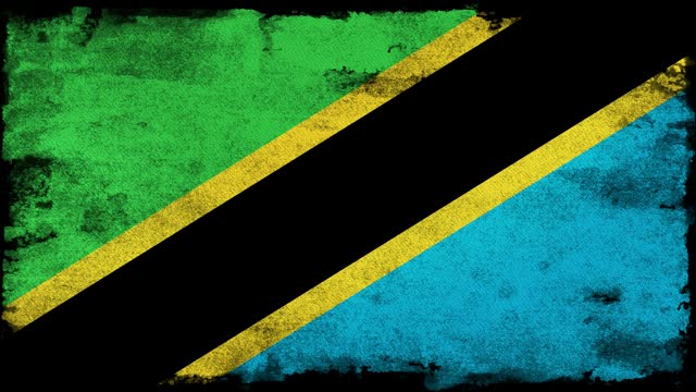 Tanzania, Paint brush flag animation on a black background, The concept of drawing, brushstroke, grunge, paint strokes, dirty, national, independence, patriotism, election, pencil drawing, oil painting, pastel colored, cartoon,