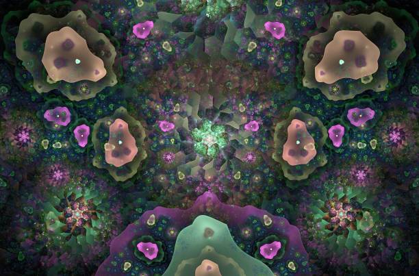 istock Abstract fractal image on the dark background 1708354032