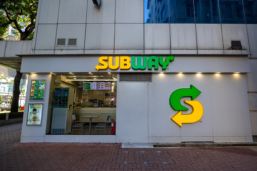 Hong Kong - September 29, 2023 : Subway restaurant in San Po Kong, Kowloon, Hong Kong.