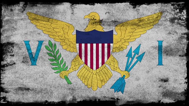 US Virgin Islands, Paint brush flag animation on a black background, The concept of drawing, brushstroke, grunge, paint strokes, dirty, national, independence, patriotism, election, pencil drawing, oil painting, pastel colored, cartoon,