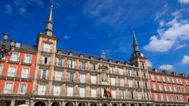 A Praça Mayor, em Madri, Espanha - foto de acervo