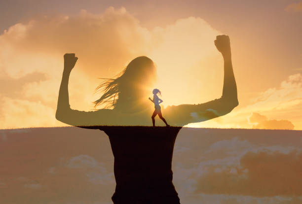 istock Woman flexing her arms. Motivation, strength and courage. 1708399376