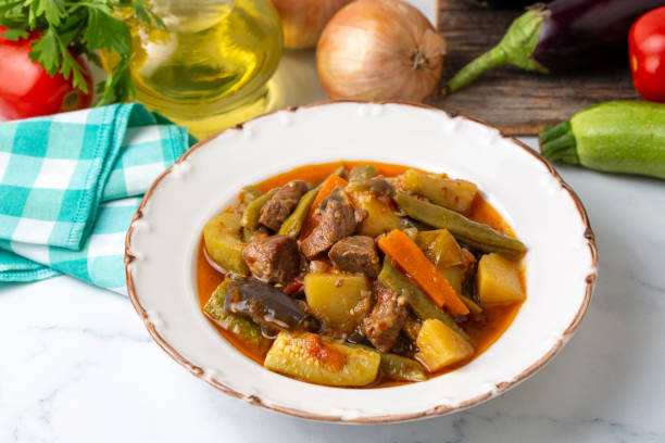 istock Turkish Food Turlu Mixed Vegetables with Cubed Meat. 1708412995
