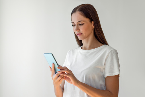 Woman using smart phone