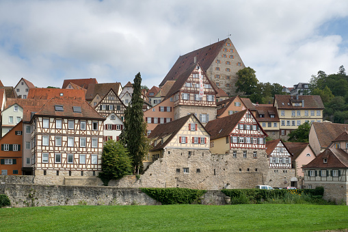 Old town with half-timbered houses. Schwäbisch Hall was a Free Imperial City within the Holy Roman Empire for five centuries until it was annexed by Württemberg in 1802.