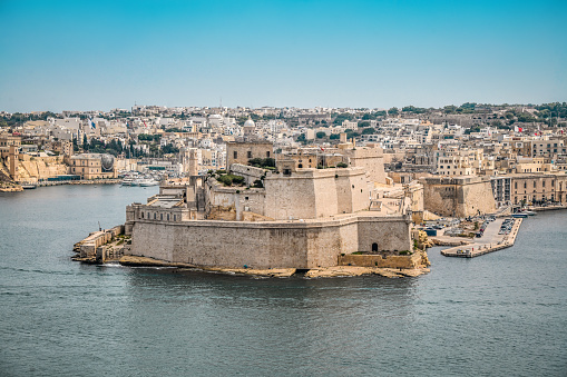 High Angle View Of Fort St, Angelo In Birgu, Malta