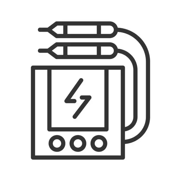 Vector illustration of Voltmeter Icon - Electrical Measurement, Voltage Indicator, Electronic Equipment