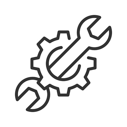 Discover the Gear and Wrench Icon, a symbol representing industrial tools and mechanics. This icon showcases the collaboration of gears and a wrench, symbolizing precision, engineering, and mechanical work. Ideal for designs related to engineering, machinery, automotive, and industrial concepts. Showcase the synergy of gears and the utility of a wrench with this iconic illustration, perfect for conveying technical expertise and industrial themes in your design projects.
