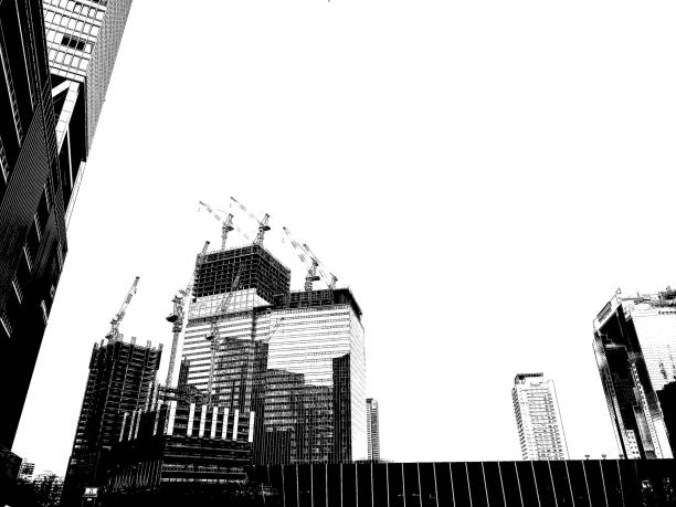 A view of a construction site in the city