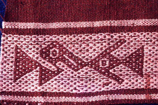 The most well-known Chancay artefacts are the textiles which ranged from embroidered pieces, different types of fabrics decorated with paint. A variety of techniques, colours and themes were used in the making of textiles.PERU