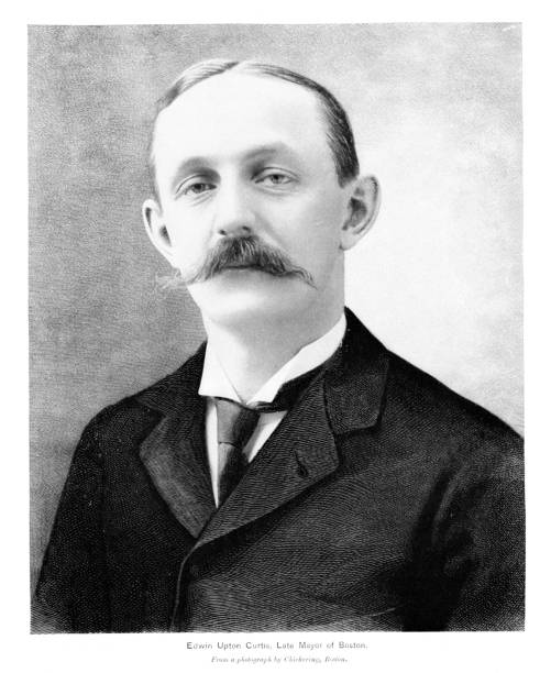 Portrait of Edwin Upton Curtis (May 26, 1861 – March 28, 1922), mayor (1895–1896) and Police Commissioner of Boston, Massachusetts, USA. Photograph published 1896. Original edition is from my own archives. Copyright has expired and is in Public Domain.