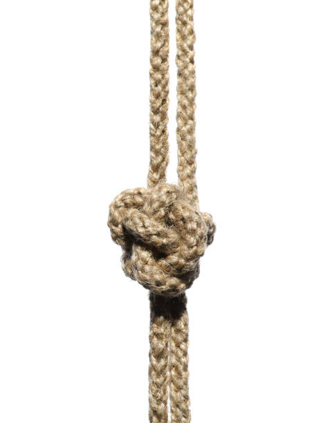 istock Hemp ropes with knot isolated on white 1708874220