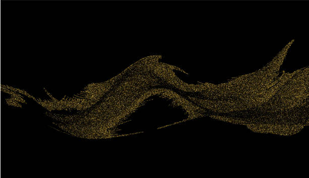 istock Gold glitter powder splash vector background. Golden scattered dust. Magic mist glows. Stylish trendy black background. Eps 10 1708877276