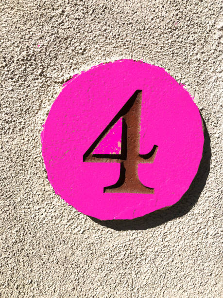 istock Magenta Number 4 Street Address 1708889385