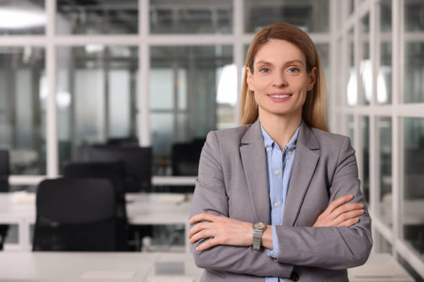 istock Happy real estate agent indoors. Space for text 1708944274