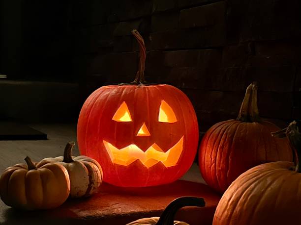 istock Traditional Halloween Jack-o-Lantern Pumpkin 1708950634