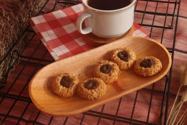 istock Chocolate cookies, shaped like sunflowers 1708960322