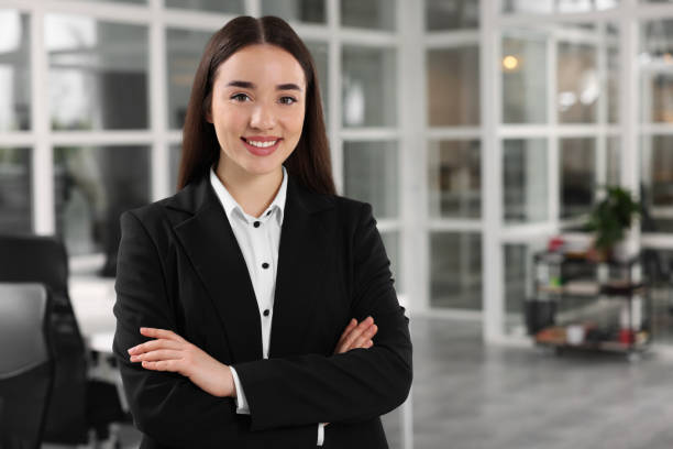 istock Happy real estate agent indoors. Space for text 1708960851