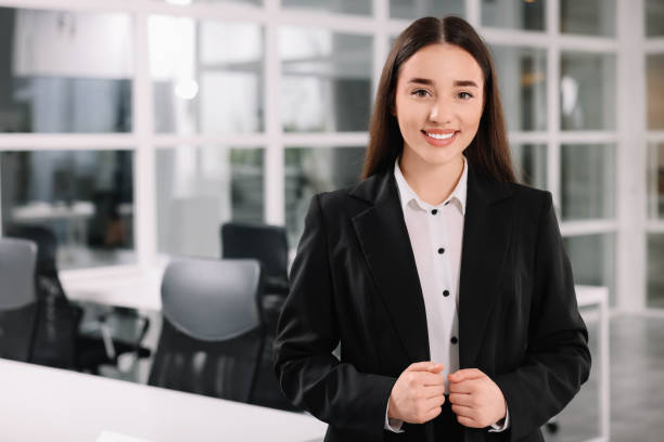 istock Happy real estate agent indoors. Space for text 1708960880