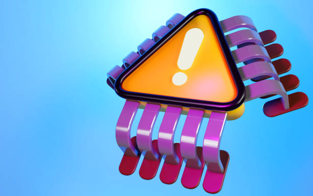 istock 3D rendering of IC chip with an exclamation mark, malware or virus infection on hardware and device internals, Cybersecurity and firewall concept 1709026821