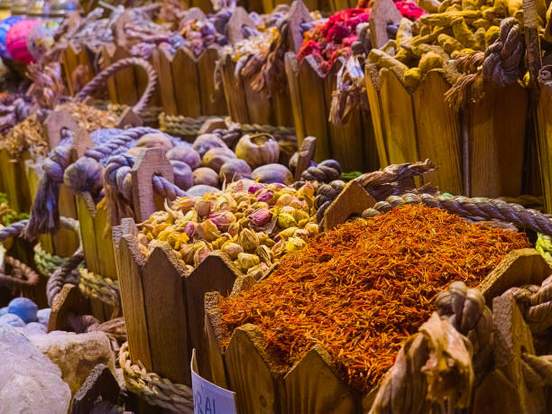 istock Colourfull Spices in wooden crates 1709154494