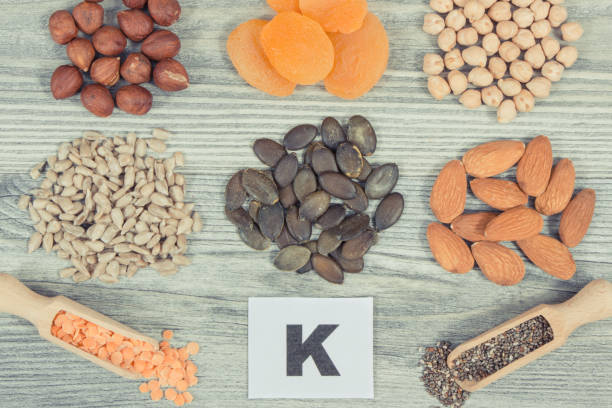 istock Healthy ingredients containing vitamin K and minerals. Nutritious eating 1709219331