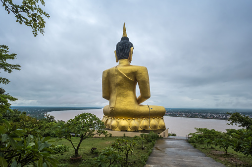 Pakse, Laos - September 15, 2023 : Wat Phu Salao, a famous historic site in Pakse, Champasak, Laos.
