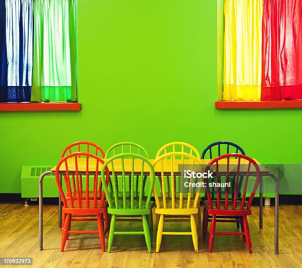 Colourful Classroom Stock Photo - Download Image Now - Multi Colored, Playroom, Classroom