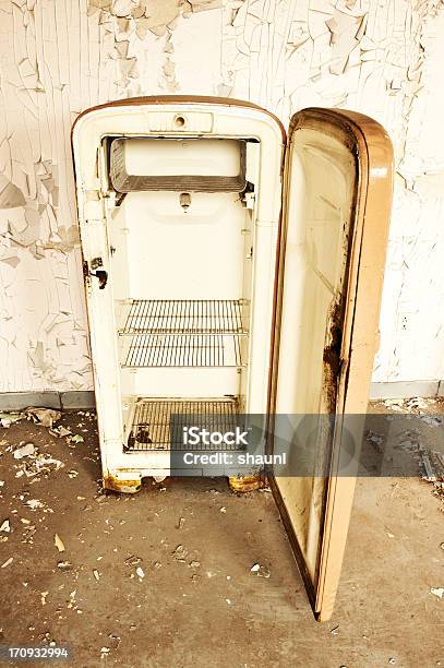 Vintage Refridgerator Stock Photo - Download Image Now - Old, Refrigerator, Antique