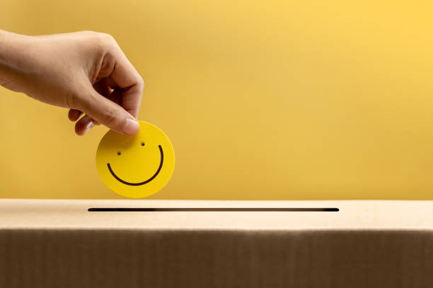 istock Customer Experience Concept. Happy Client giving Positive Review. Exellent Feedback for Products and Services. Client Satisfaction Surveys. Smiling Face, Mind and Mental Health 1709388045