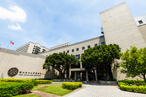 Tainan, Taiwan- August 29, 2023: Building view of National Cheng Kung University College of Medicine Building in Tainan, Taiwan.