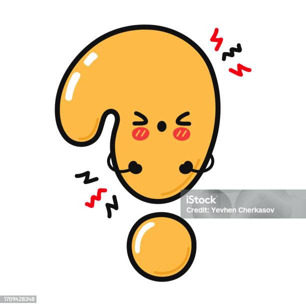 Question Angry Angry Question Mark Character Stock Illustration - Download Image Now ...