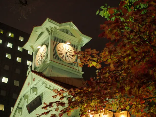 Photo of Sapporo clock Tower in the night shot