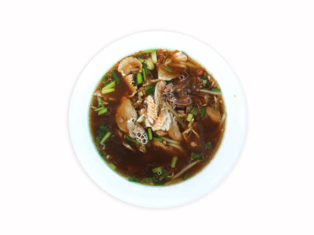 istock Stewed duck noodles, Thai style, top view, isolate background 1709492726
