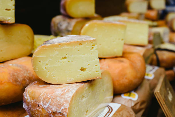 istock Traditional Spanish and Italian artisan cheeses. 1709529065