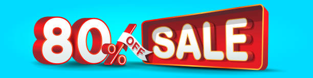 istock 80% off Discount Sale Design template for Campaigns and marketing communication. Discount Sale template for Retail and Fashion industry. 1709535754