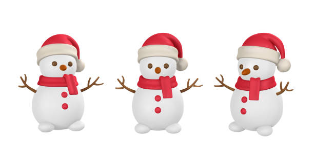 istock 3d realistic Christmas snowman. Xmas or New Year's decorative element. Vector illustration 1709536857