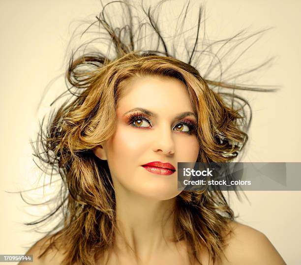 Beauty Flying Hair Stock Photo - Download Image Now - Adult, Beautician, Beautiful People